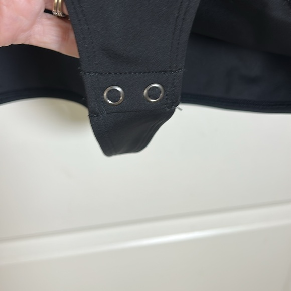 Express Body Contour Black Mesh Yoke sleeveless Bodysuit Size M - Picture 3 of 6